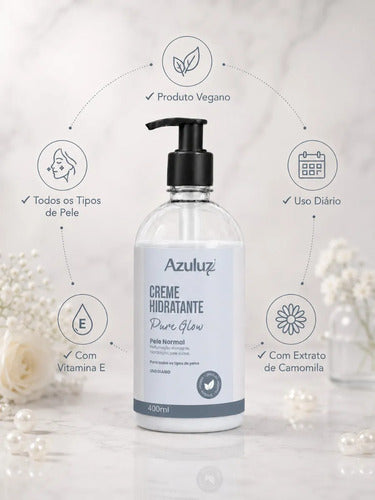 Creme Hidratante Pure Glow 400ml Vegano Vitamina E