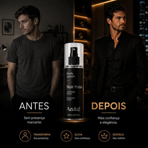 Noir Pulse Body Splash Amadeirado Sensual Frescor 200ml