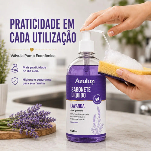Sabonete Líquido Lavanda Glicerinado 480ml Com Glicerina