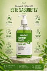 Sabonete Líquido Capim Limão 480ml Limpeza Com Glicerina
