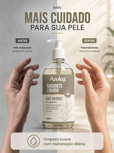 Sabonete Líquido Chá Branco 480ml Com Glicerina