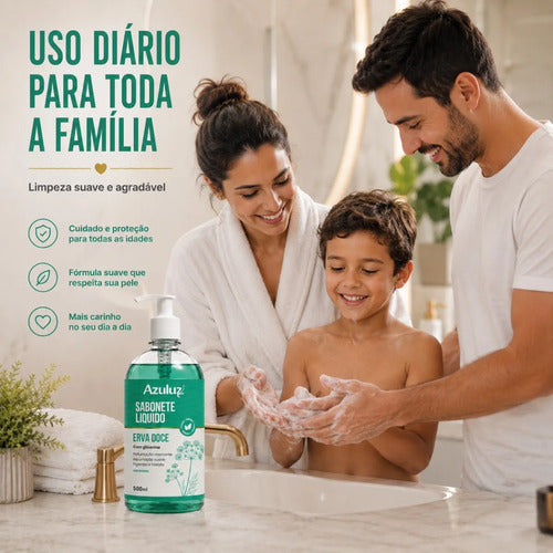 Sabonete Líquido Erva Doce Com Glicerina 480ml Limpeza Suave