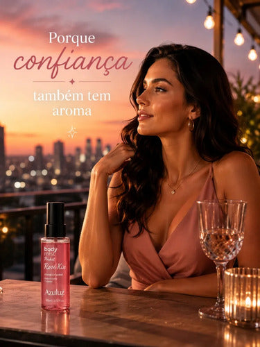 Body Mist Pocket Rosé Kiss Floral Oriental Feminino 60ml