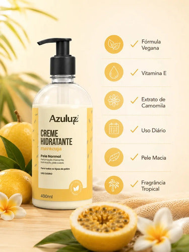 Creme Hidratante Maracujá 400ml Vegano Vitamina E
