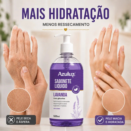 Sabonete Líquido Lavanda Glicerinado 480ml Com Glicerina