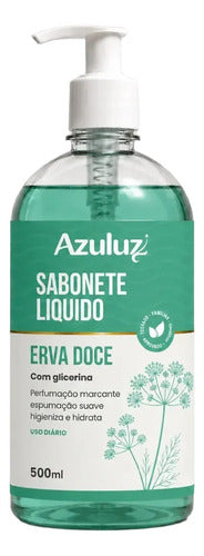 Sabonete Líquido Erva Doce Com Glicerina 480ml Limpeza Suave