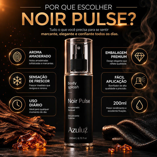 Noir Pulse Body Splash Amadeirado Sensual Frescor 200ml