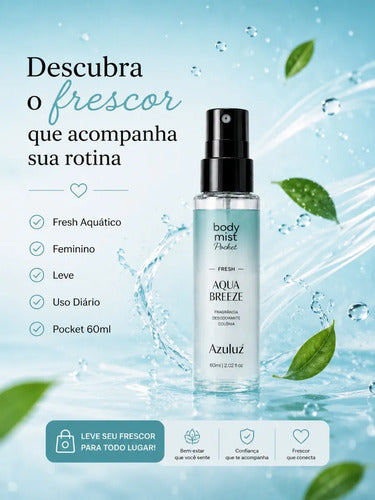 Body Mist Pocket Aqua Breeze Fresh Feminino 60ml