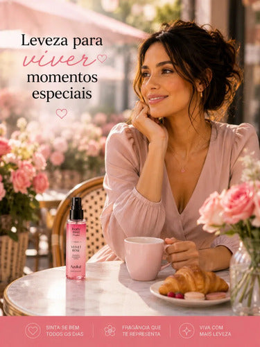 Body Mist Pocket Velvet Rose Fresh Feminino 60ml