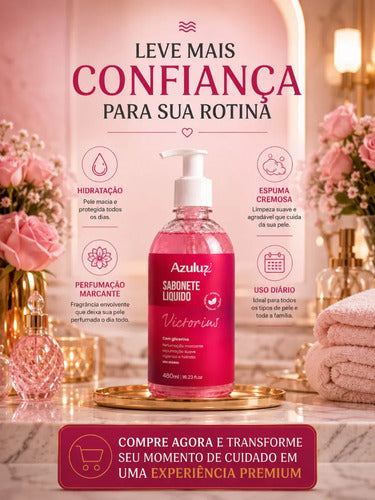 Sabonete Líquido Victorius 480ml Com Glicerina Hidratante
