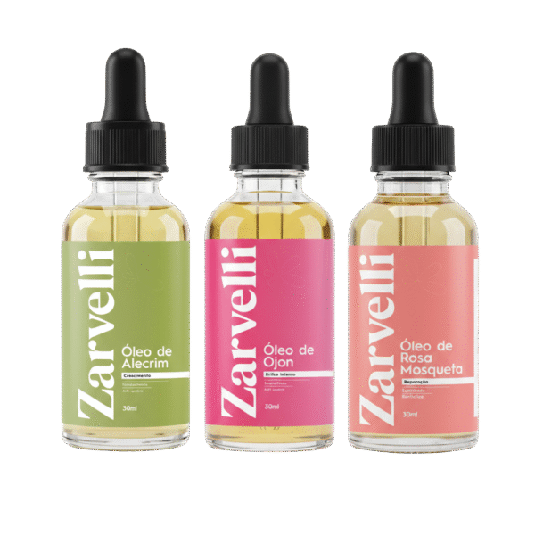 Kit 3 Óleos Vegetais - Ojon, Alecrim e Rosa Mosqueta